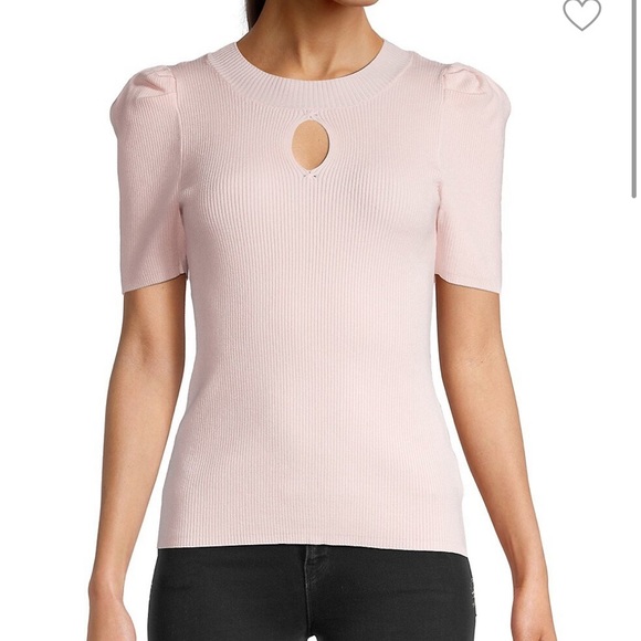 525 America Puffed Sleeve Sweater in light pink size small - Picture 1 of 4